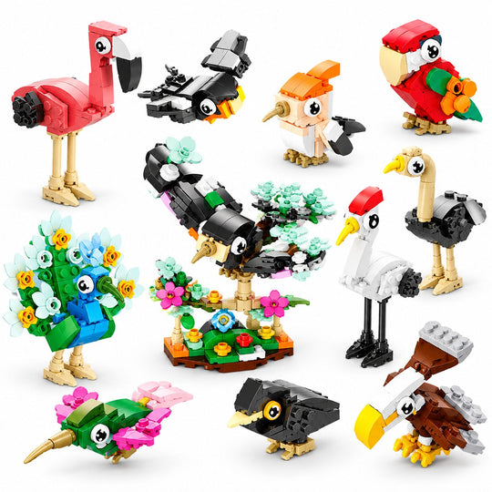 Set de Constructie, Model Pasari 10 in 1, 309 Piese, 10 Modele, 6+, 15x11.5x9.5 cm, Multicolor