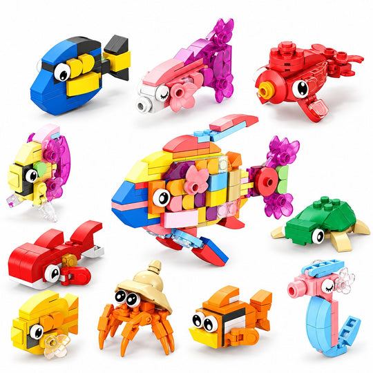 Set de Constructie, Model Pesti 10 in 1, 305 Piese, 10 Modele, 6+, 12.7x4.6x8 cm, Multicolor