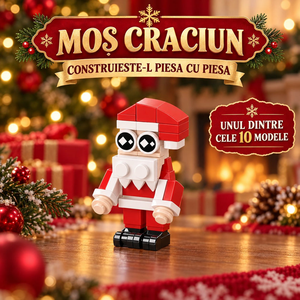 Set de Constructie, Tematica de Craciun 10 in 1, 352 Piese, 10 Modele, Varsta 6+ Ani, 9.5 x 7.1 x 10.6 cm, Multicolor