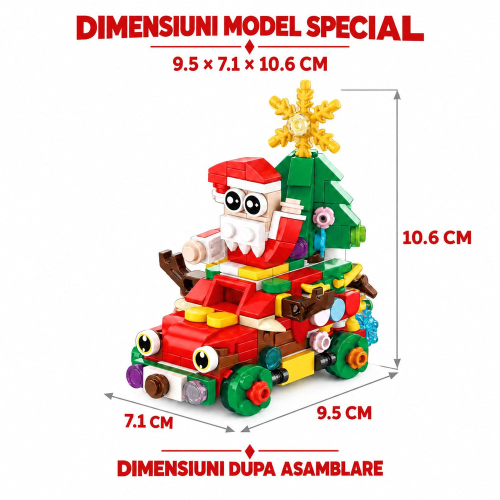Set de Constructie, Tematica de Craciun 10 in 1, 352 Piese, 10 Modele, Varsta 6+ Ani, 9.5 x 7.1 x 10.6 cm, Multicolor