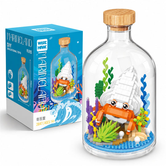Set de Construit in Sticla, din Plastic, +14 Ani, 10 x 19.6 cm, Model Crab, Multicolor