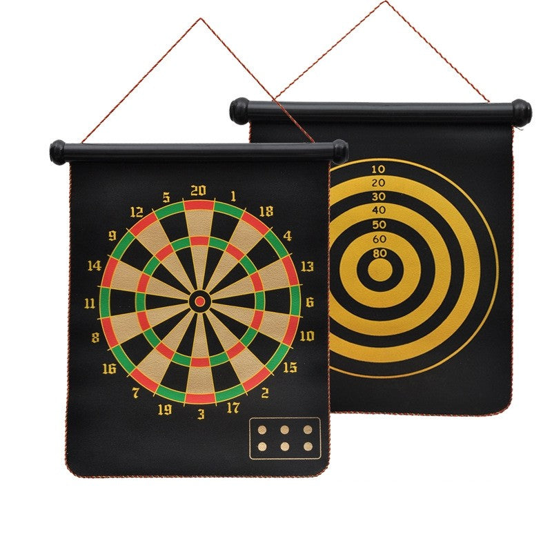 Set Joc Darts, Doua Fete pentru Joc, 6 Sageti Incluse, Magnetic, Dimensiuni 37 x 40 cm, Design clasic, Multicolor
