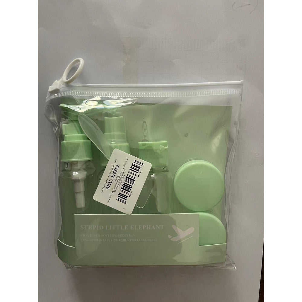 Set Recipiente pentru Cosmetice, 5 Piese, cu Gentuta, pentru Calatorii, Reutilizabile, Verde, Material Plastic, 40 ml, 10g
