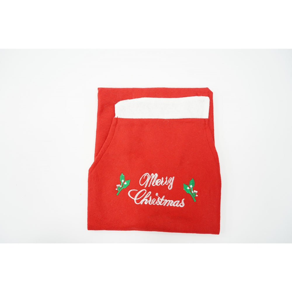 Sort Craciun, cu inscriptie Marry Christmas, rosu, pentru adulti, poliester