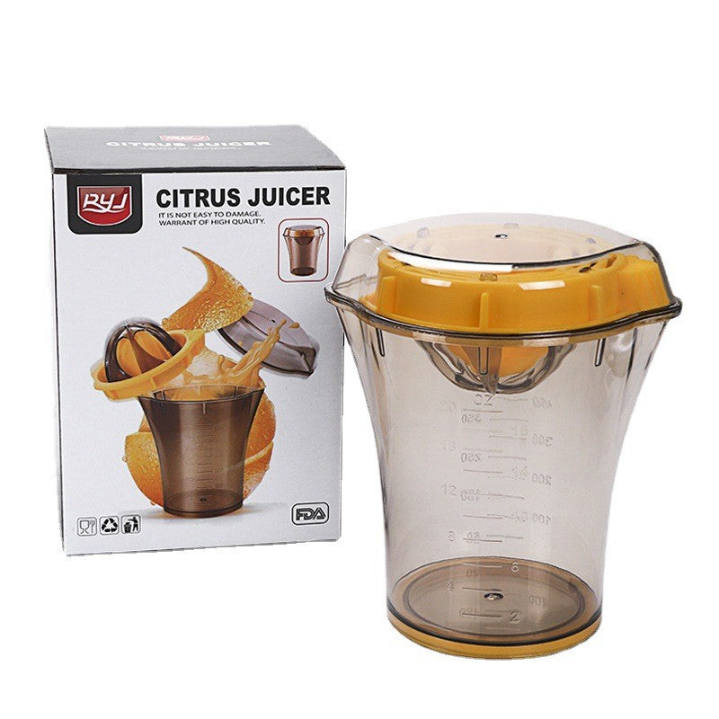 Storcator manual citricie, cu recipient de 600 ml, 15x8.5x13.5 cm, material ABS, Transparent