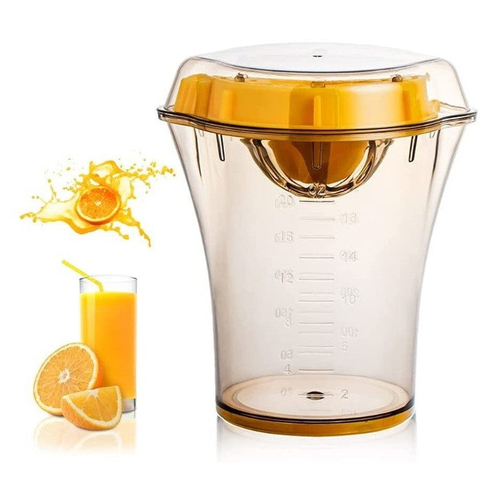 Storcator manual citricie, cu recipient de 600 ml, 15x8.5x13.5 cm, material ABS, Transparent