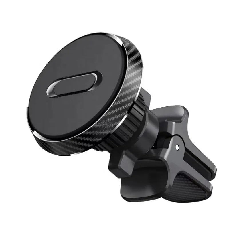 Suport Auto Magnetic 360 grade cu prindere de grila de aerisire, 50 mm, Ajustabil, 4 Magneti incorporati, Negru