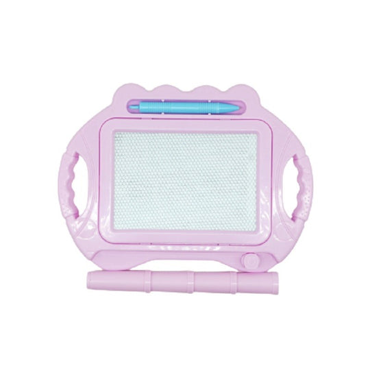 Tabla Magnetica pentru desen, Pix, forma dreptunghi, dimensiuni 23x17 cm, Dezvolta Creativitatea, cu picioare suport, Roz Pal