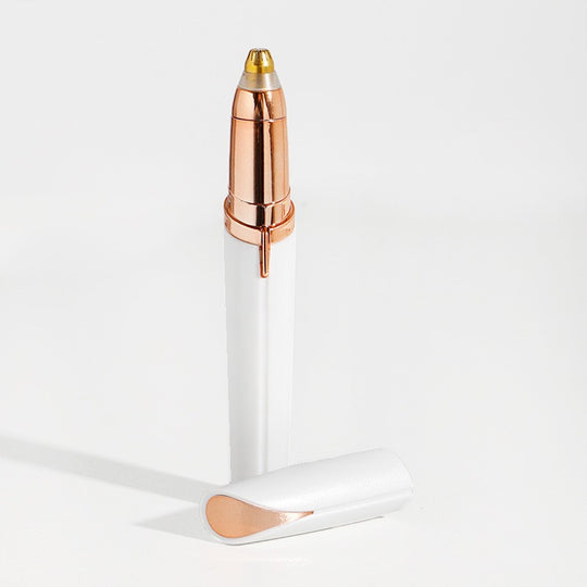 Trimmer Facial pentru Sprâncene și Păr Facial, Reîncărcabil USB, Design Compact, ABS, Alb, 1.5 x 13 cm