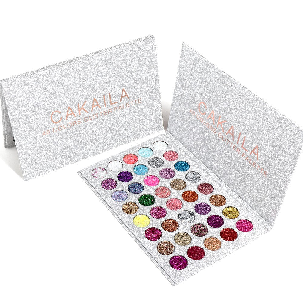 Trusa de machiaj, paleta de glitter / sclipici cu 40 de culori