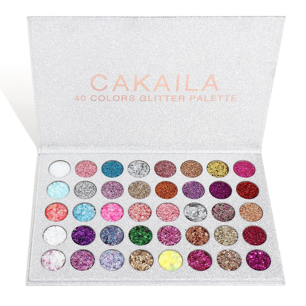 Trusa de machiaj, paleta de glitter / sclipici cu 40 de culori