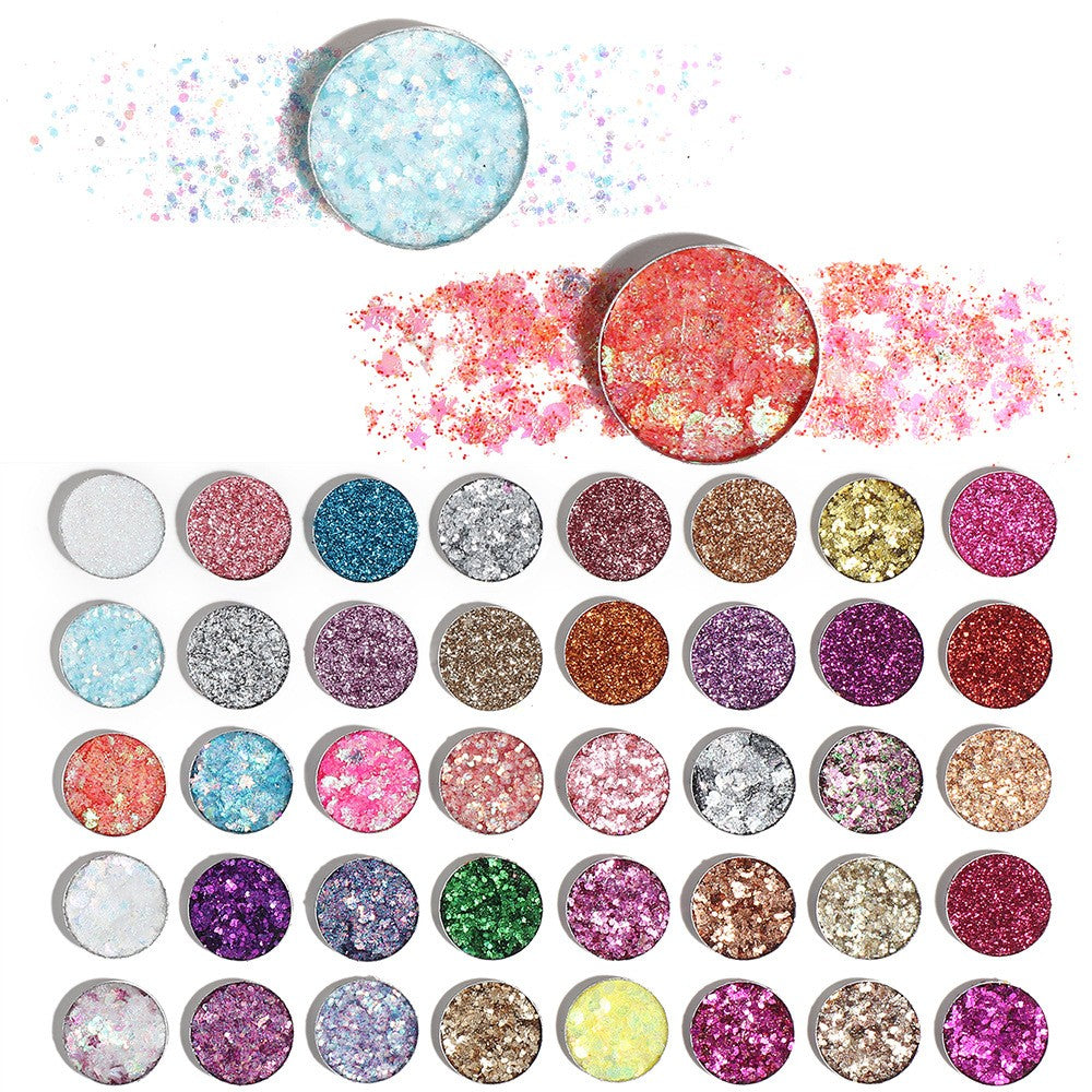 Trusa de machiaj, paleta de glitter / sclipici cu 40 de culori